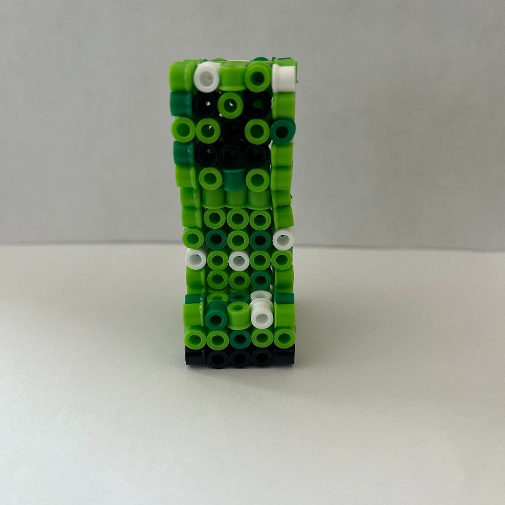 3D Perler Bead Figurine of a Creeper